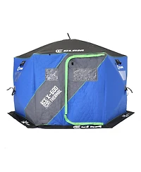 Clam X-600 Portable 11.5' 6 Person Ice Team Thermal Hub Shelter w/Dimmable Light