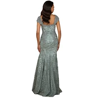 Lara Women's Fitted Lace Mermaid Gown