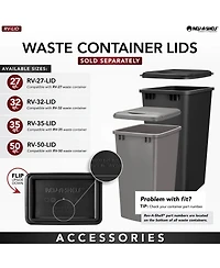 Rev-a-Shelf Double Pullout Top Mount Trash Can 27 qt., White, 4WCTM-15DM2