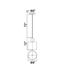 Cwi Lighting 12" Metal Saleen Led Mini Pendant