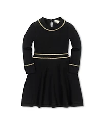 Hope & Henry Big Girls Long Sleeve Ruffle Collar Sweater Dress