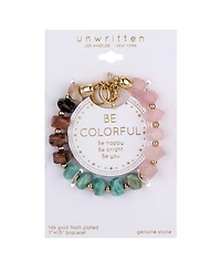 Unwritten Rose Quartz Amazonite Rhodonite Stone Bracelet