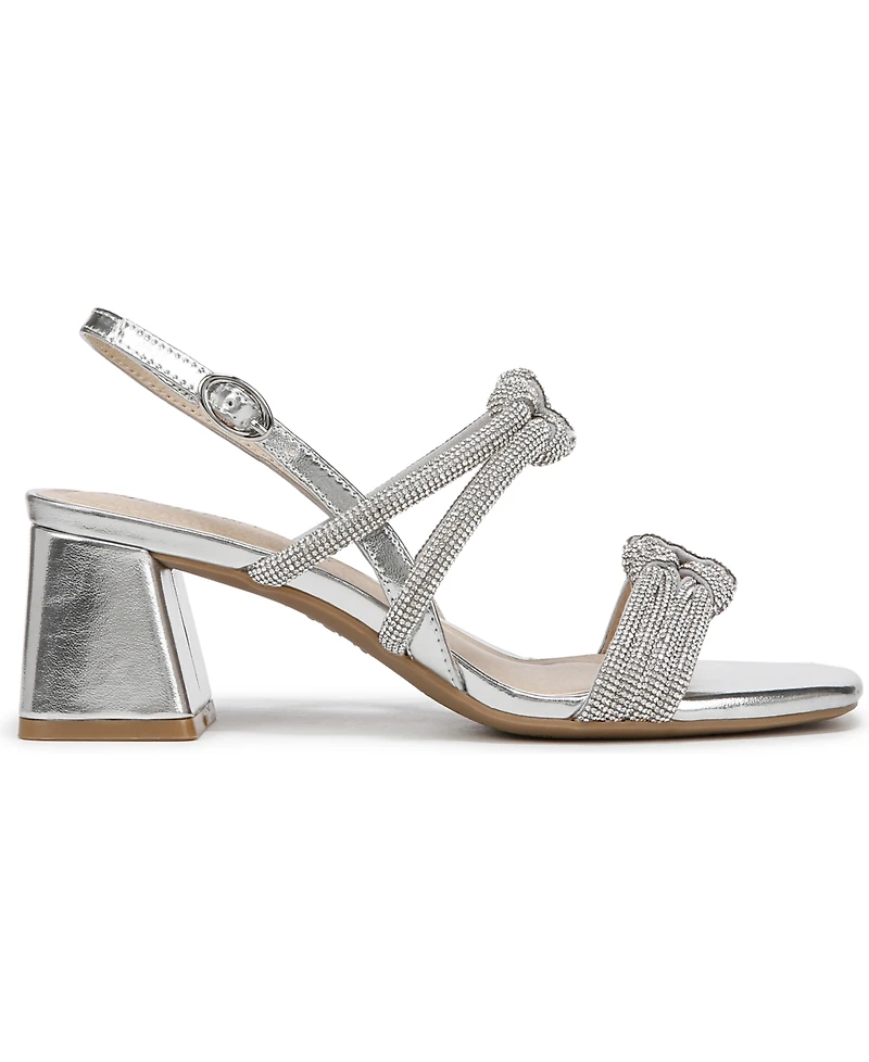 LifeStride Women's Celeste Angled Block Heel Square Open Toe Dress Slingbacks