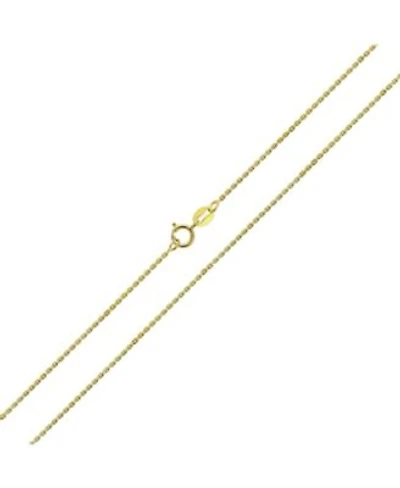 Bling Jewelry 1mm Fine Thin 14k Yellow Gold Plated .925 Sterling Silver Cuban Cable Link Chain Necklace Nickel Free 16 18 Inch Length