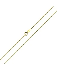 Bling Jewelry 1mm Fine Thin 14k Yellow Gold Plated .925 Sterling Silver Cuban Cable Link Chain Necklace Nickel Free 16 18 Inch Length