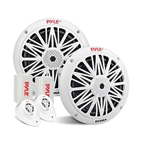 Pyle 6.5" Marine Component Speakers, 2-Way, Waterproof, 200 Watt, White