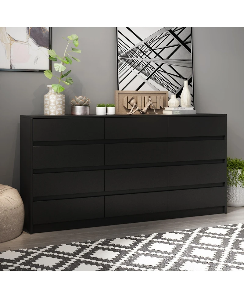 Homsee White Chest of Drawers for Home Storage with 12-Drawer