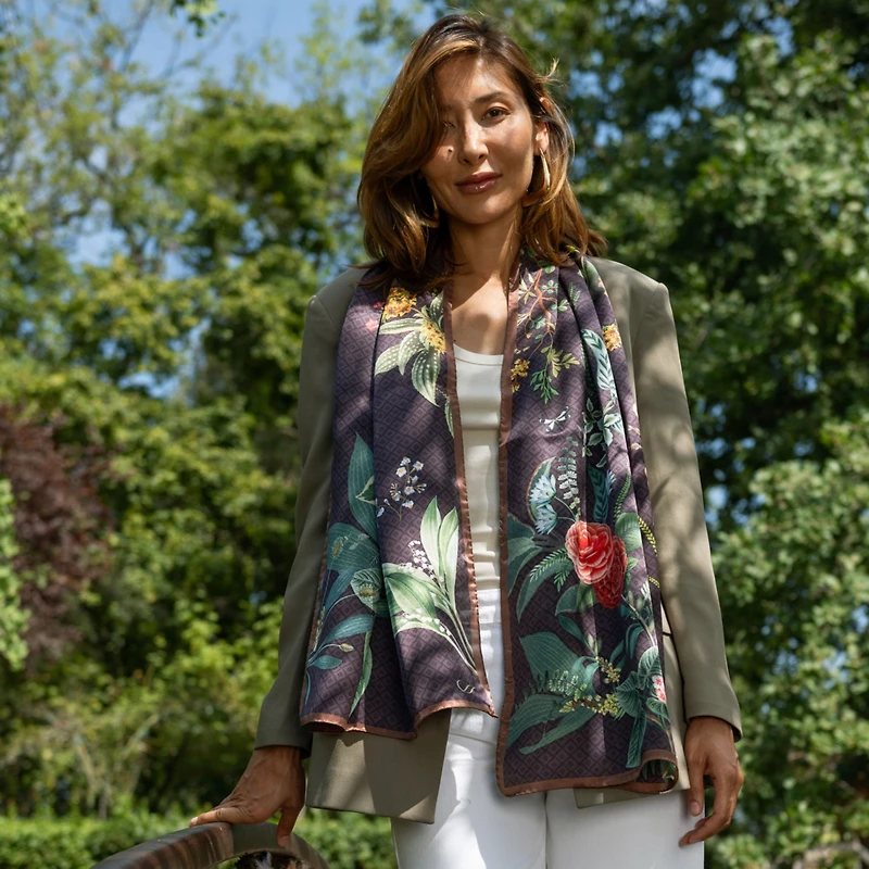 Sara - Long Satin Silk Scarf for Women