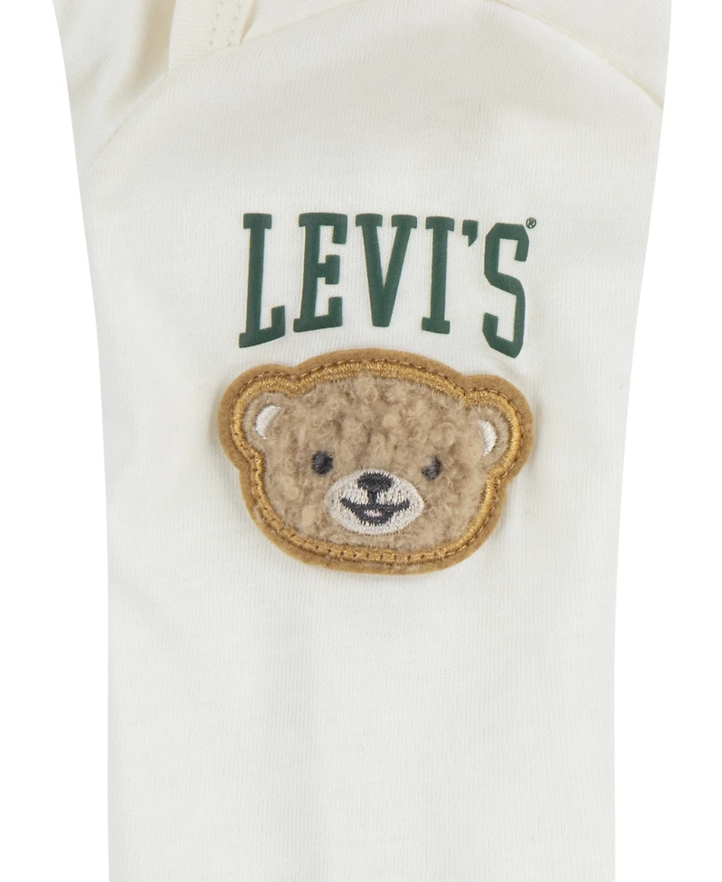 Levi's Baby Boys Deboss Overall and Bodysuit, 2-Piece Set
