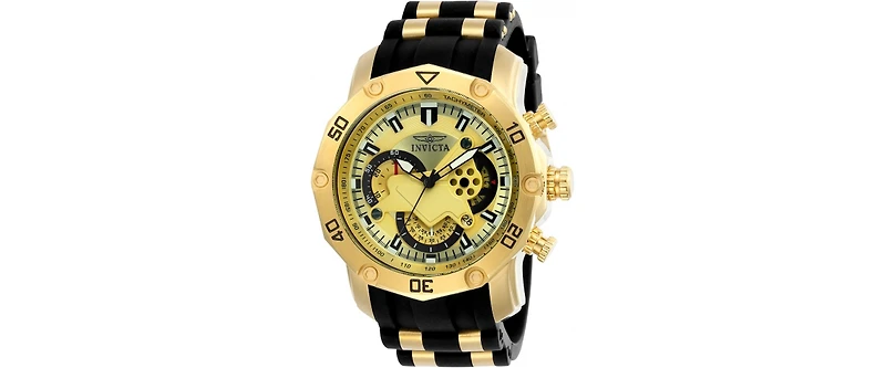 Invicta Men's 23427 Pro Diver Quartz Multifunction Gold Dial Watch