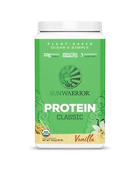 Sunwarrior Classic Organic Protein Powder, Plant-Based Protein, Vanilla Flavor, Sunwarrior, 750gm (30 Servings)