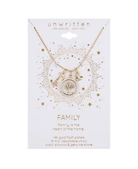 Unwritten Cubic Zirconia Family Tree Charm Pendant Necklace