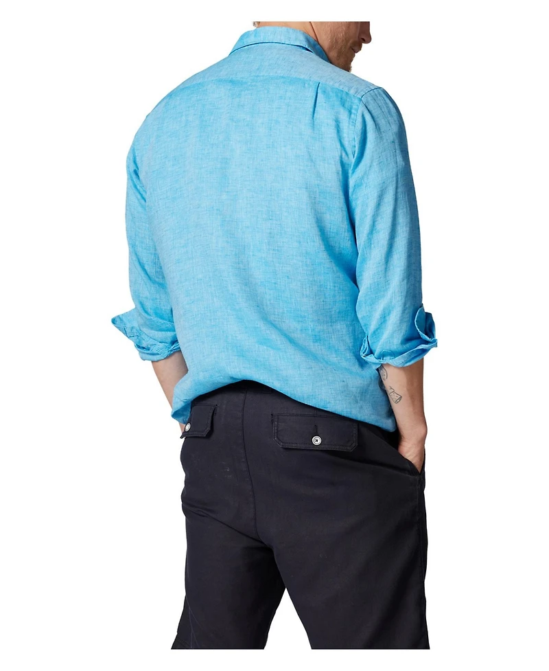 Rodd Gunn Men's Coromandel Linen Long Sleeve Slim Fit Shirt