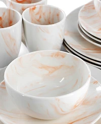 Elama Marble 16 Pc. Dinnerware Set, Service for 4
