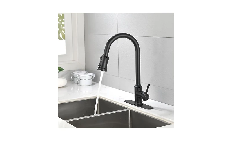 Single Handle High Arc Pull-Out Kitchen Faucet for Modern Kitchens