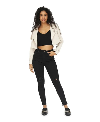 Belle & Bloom Women's Manhattan Cropped Trench