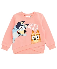 Bluey Girls Fleece Sweatshirt and Jogger Pants Outfit Set to