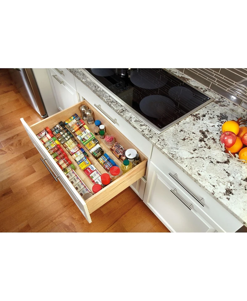 Rev-a-Shelf 22'' Kitchen Drawer Organizer Insert Spice Rack Three-Tier, 4SDI-24