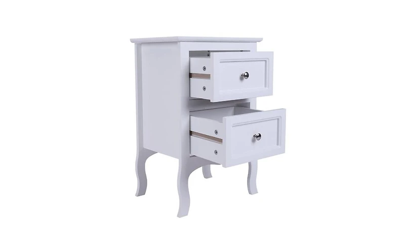 Slickblue 2-Piece Country Style Two-Tier Night Tables Set