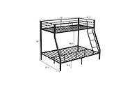 Slickblue Twin Over Full Metal Bunk Bed – Sturdy Bunk for Kids, Teens, and Adults