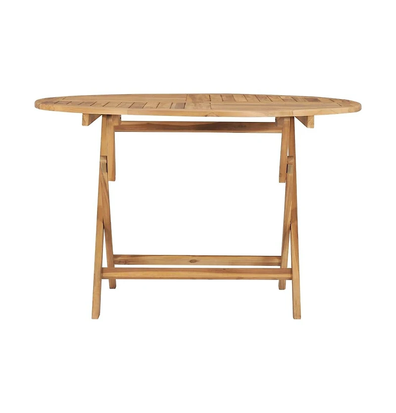 vidaXL Folding Patio Table 47.2" Solid Teak Wood