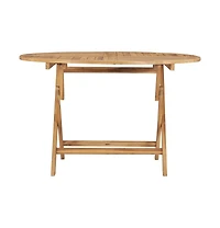 vidaXL Folding Patio Table 47.2" Solid Teak Wood