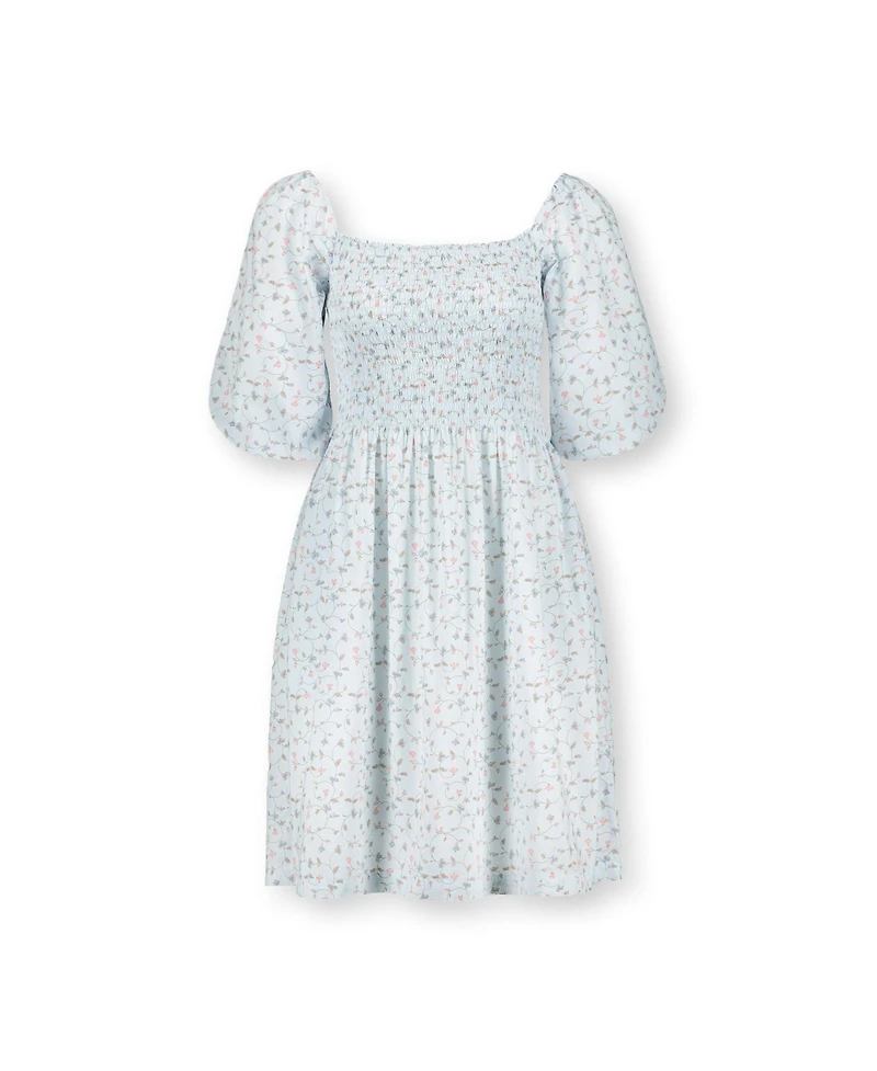 Hope & Henry Women's Smocked Bubble Sleeve Dress