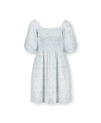 Hope & Henry Women's Smocked Bubble Sleeve Dress