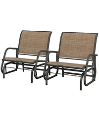 Slickblue 2-Piece Outdoor Glider Chair Set – Comfortable and Stylish Seating for Patio or Garden