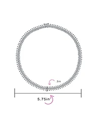 Bling Jewelry Art Deco Style Holiday Day Party Clear White Cubic Zirconia Marquise Formal Statement Tennis Necklace Prom Silver Plated