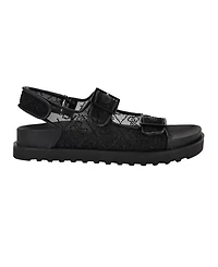 Guess Women's Frella Two Band Embellished Footbed Sandals