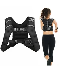 Sugift Workout Weighted Vest with Mesh Bag Adjustable Buckle-16 lbs