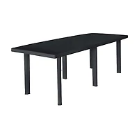 vidaXL Patio Table Anthracite 85"x35.4"x28.3" Plastic