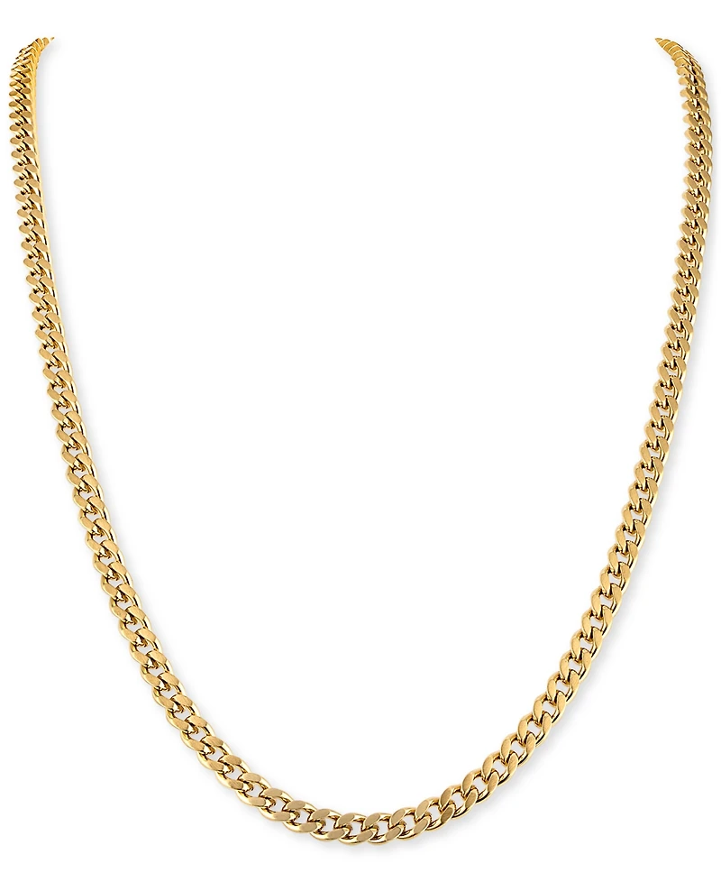 Bulova Gold-Tone Stainless Steel Classic Curb Chain 22" Necklace
