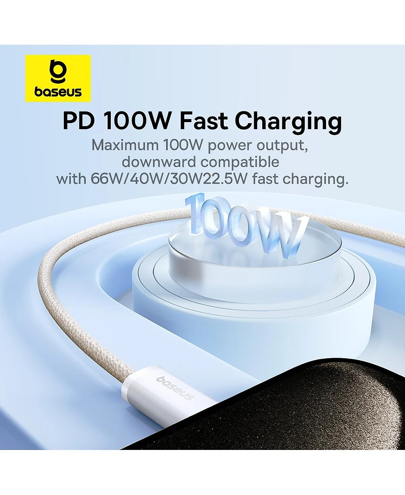 Usb-c to Cable 100W Usb Charging 3ft, Pink
