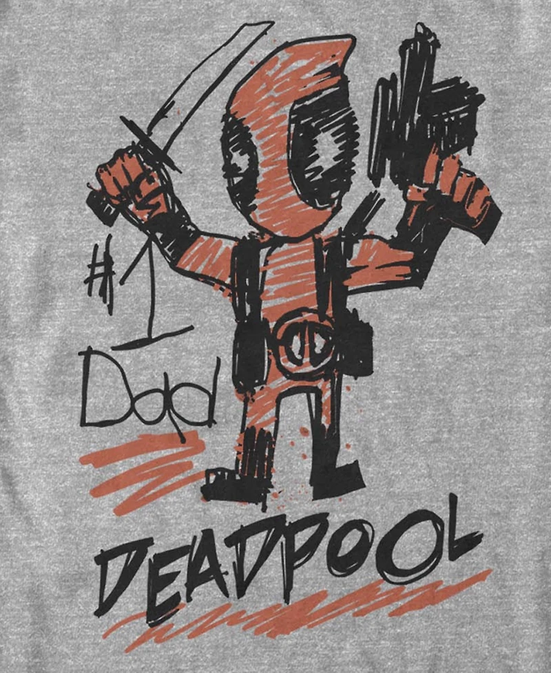 Fifth Sun Men's Deadpool Dad Short Sleeve T-Shirt
