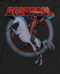 Fifth Sun Men's Deadpool On Unicorn Long Sleeve T-Shirt