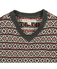 Hope & Henry Baby Boys V-Neck Intarsia Sweater Vest