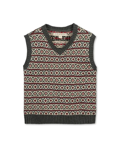 Hope & Henry Baby Boys V-Neck Intarsia Sweater Vest