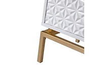 Hulala Home Mid-century Volkard 25'' Tall 2-Drawer Nightstand with a Metal Base