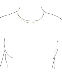 Bling Jewelry Basic Simple Thin Slider Omega Cubetto Chain Snake Choker Flex Collar Necklace Gold Plated .925 Silver Sterling Add Pendant 16 Inch