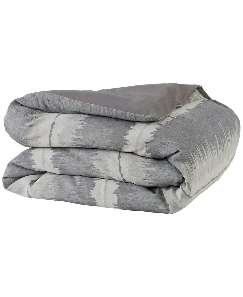 Ihi Home New York Cotton, Queen Duvet Cover Set/3, Grey