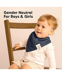 KeaBabies 8pk Lumi Muslin Baby Bibs, Bandana Bibs for Boy, Girl, Drool Bib Newborn, Toddler