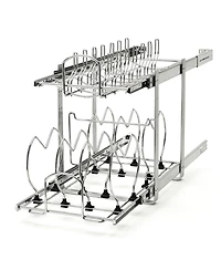 Rev-a-Shelf Pullout Cabinet Pot and Pan Organizer, 12" Width, 5CW2-1222-cr