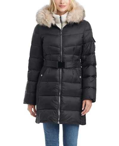 Vince Camuto Women's Mid-Length Fitted Puffer Coat