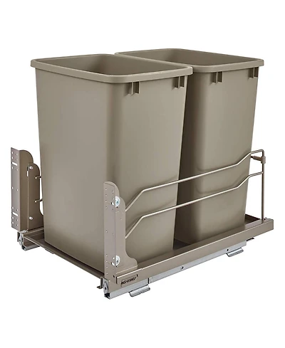 Rev-a-Shelf Double Pullout Trash Cans 35 qt. with Soft-close, 53WC-1835SCDM-212
