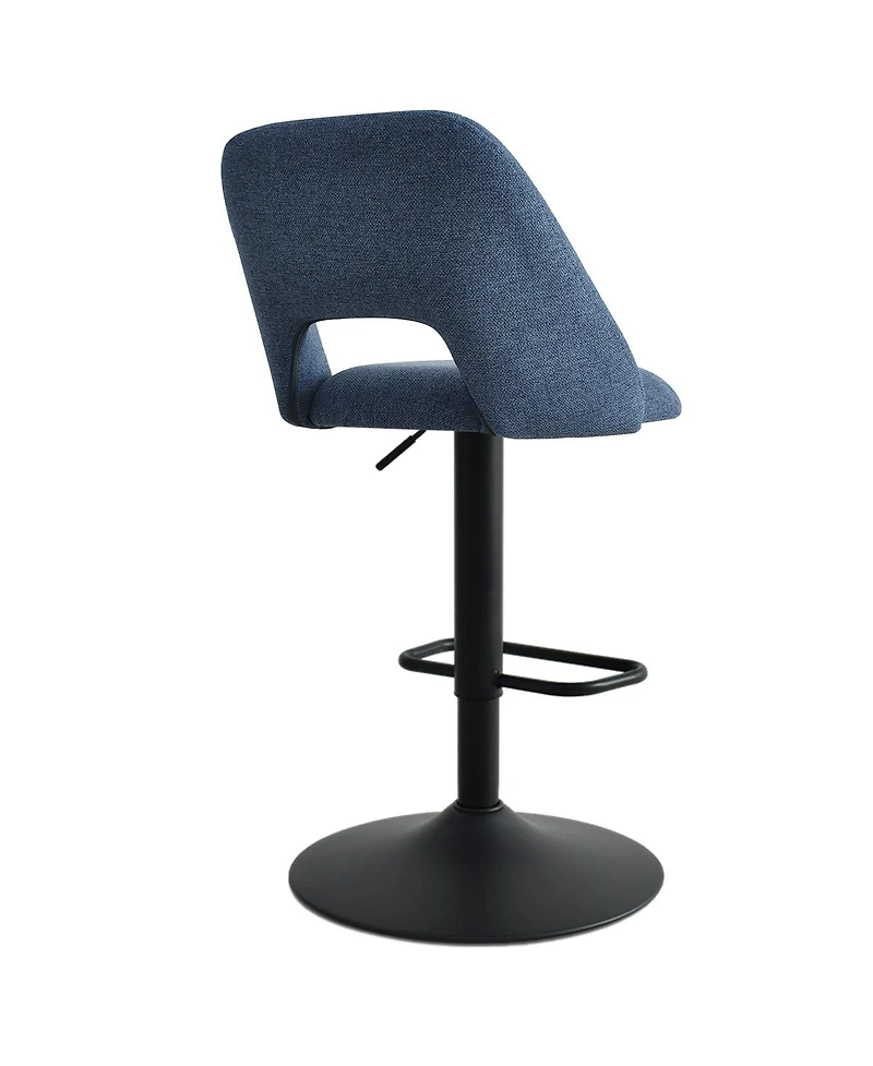 360° Swivel Fabric Stool,Set Of 2 Adjustable Barstools-Maison Boucle