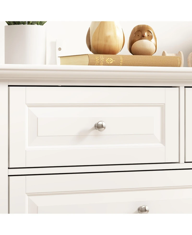 Homsee 9-Drawer Gray Wood Dresser Bedroom Storage Cabinet Modern Style