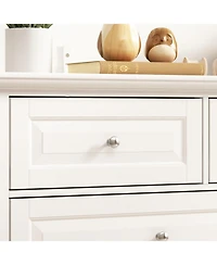 Homsee 9-Drawer Gray Wood Dresser Bedroom Storage Cabinet Modern Style