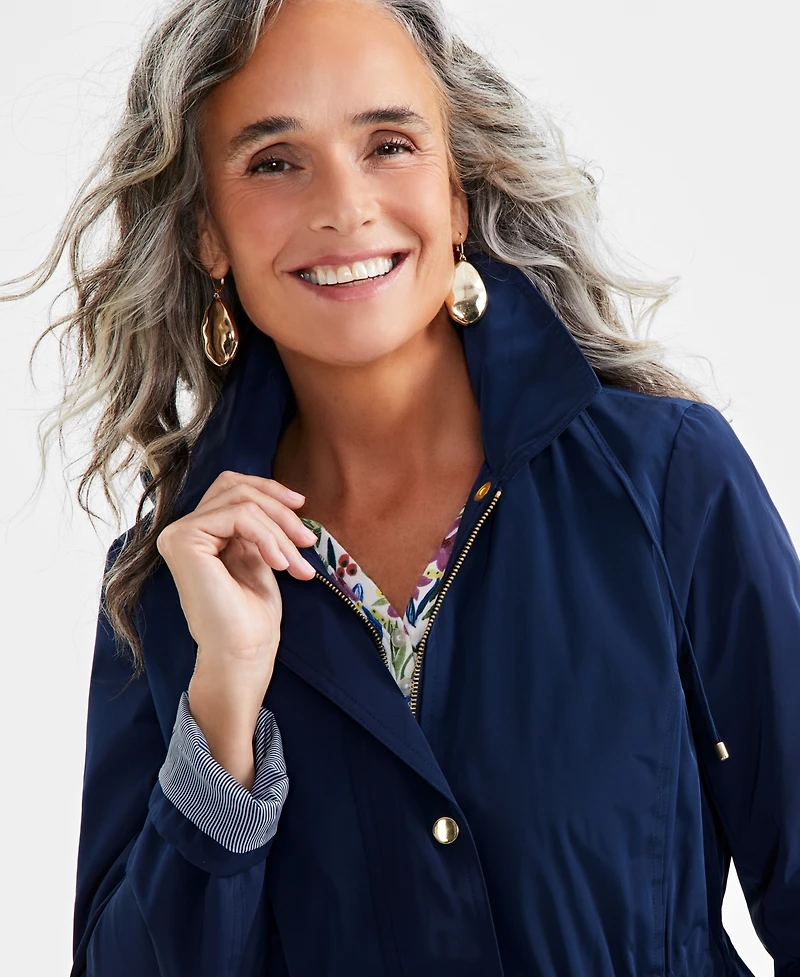 Style & Co Women's Hooded Anorak Jacket, Created for Macy's
